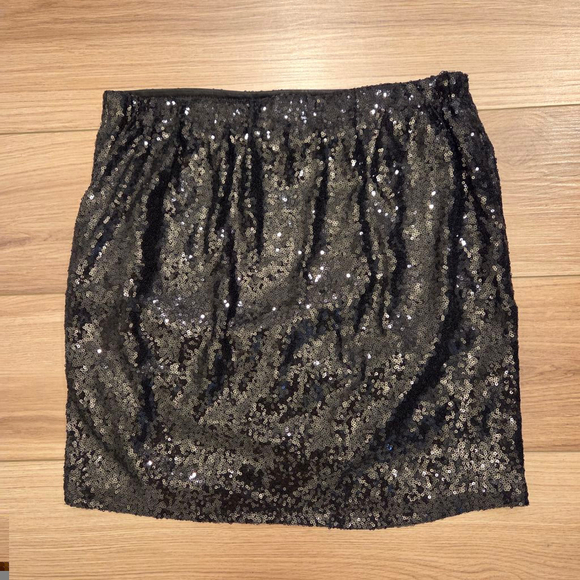 Anna-Kaci Women's Side Pleated Tulip Hem Sparkly Sequin Mini Skirt size XL - Picture 7 of 7